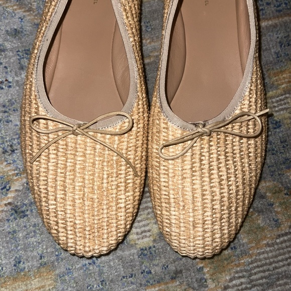 Mansur Gavriel Raffia Dream Ballerina Flats Size 38 - Picture 4 of 7